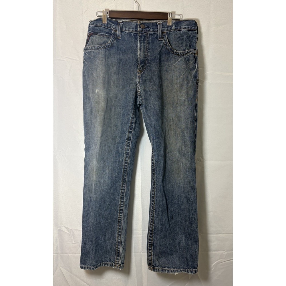 Ariat FR M3 Loose Straight Jeans Men's 34x30 Flame Resistant CAT2 Work Thrashed